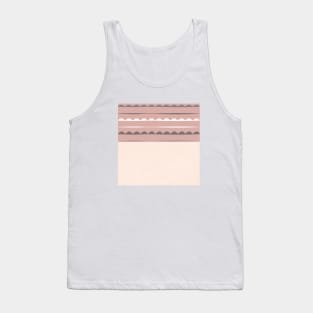 Stripes, pink, white, minimal, line, minimalist, line-art, Tank Top